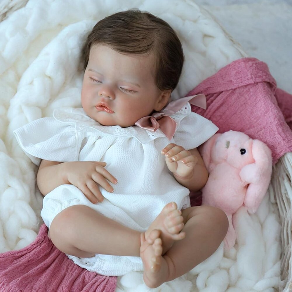 🆕20Inch Full Body Silicone Not Vinyl Reborn Baby Dolls Realistic Quinbee Girl - Picture 10 of 11